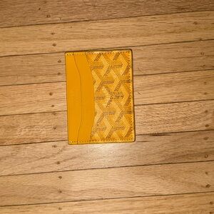 Goyard yellow card holder
